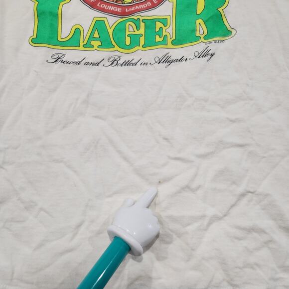 VTG 80s Growlin' Gator Lager Beer Promo Mens L Large FOTL Single Stitch Shirt - Picture 10 of 14